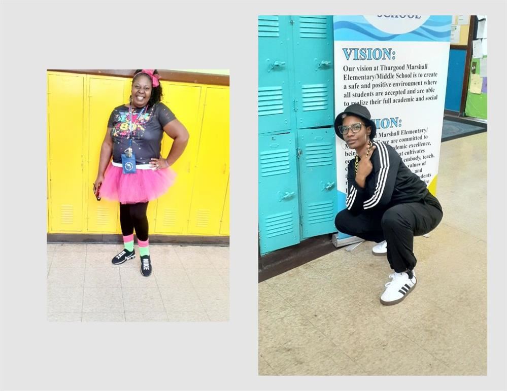  Teachers dressed like the 80s